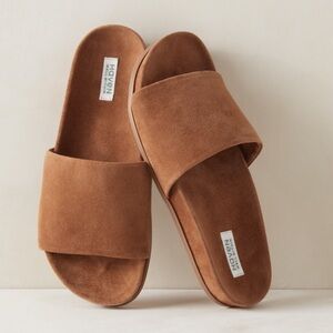 Haven Well Within Talbots Women’s Suede Slides Slip On Flats Havana Tan Brown 9